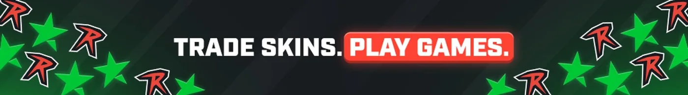 CSGORoll banner: Trade skins. Play games.