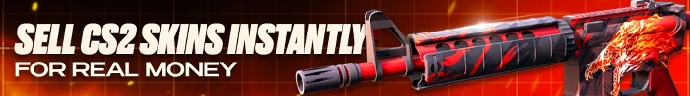 Lis-Skins banner: Sell CS2 skins instantly for real money.