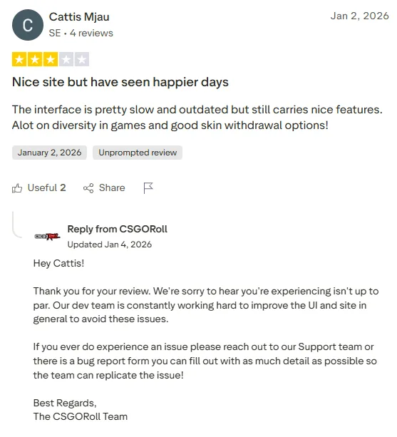 CSGORoll: 3-star review